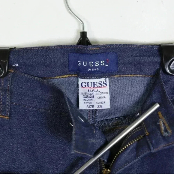 Vintage 90s Guess USA High Rise Blue Denim Jean Pants - Picture 4 of 4